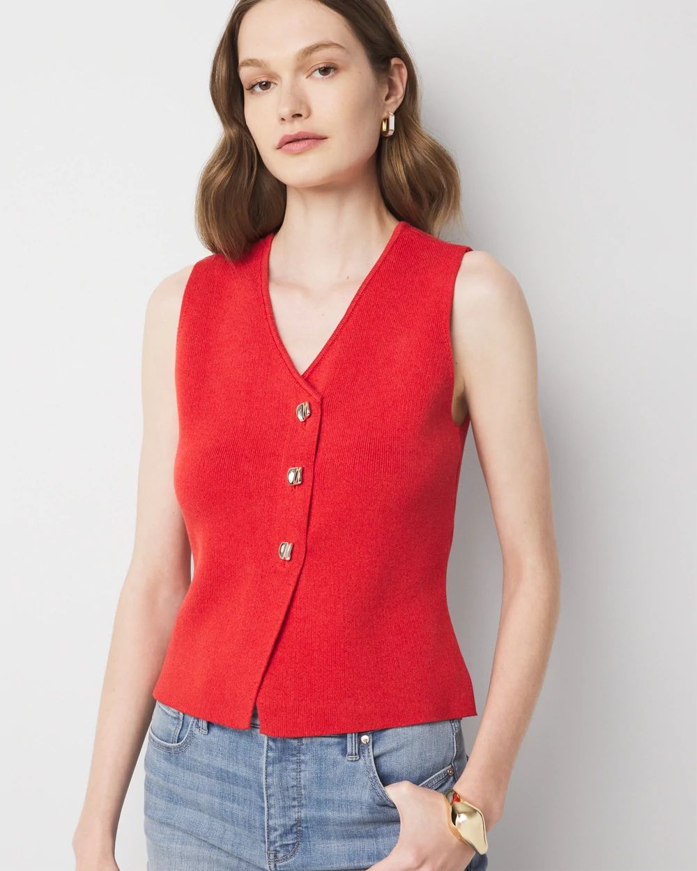 V-Neck Sweater Vest | White House Black Market